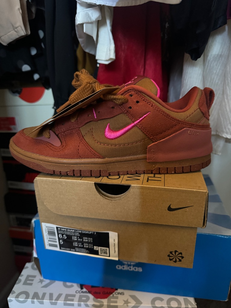 Nike Dunk Low Brown And Pink Athletic Sneakers